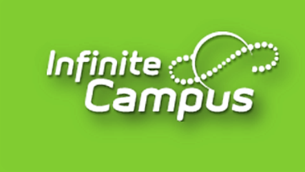 The Infinite Campus logo on a green background